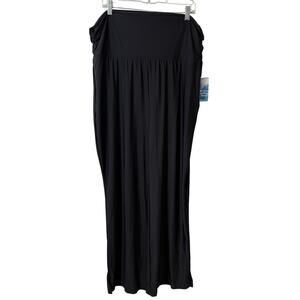 Coolibar Women's Rio Palazzo Pants Plus Size 2X NEW Black Swim Beach Resort UPF